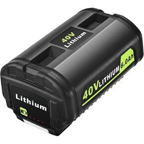 6000mAh 40V Battery Replacement for Ryobi 40V Battery， Compatible with Ryobi 40v Lawn Mower Leaf Blower and Other Cordless Power Tools Battery and 40V Charger