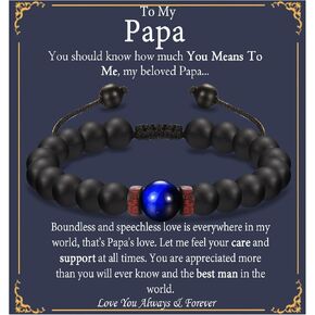 Daddy Gifts Fathers Day Bead Bracelets for Men Present Idea for Best Daddy Birthday Christmas Gifts
