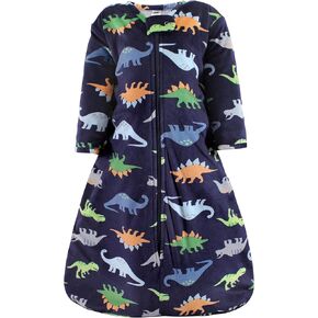 Hudson Baby Unisex Baby Long Sleeve Plush Faux Fur Sleeping Bag, Wearable Blanket, Dinosaurs, 12-18 Months