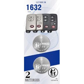 Replacement for Toyota Key Fob Battery, OEM CR1632 Key Fob Battery fits (2007-2018) Case tC 4-Runner Camry Corolla Avalon Highlander Land Cruiser Prius Rav4 Venza(FCC ID’S: HYQ14AAB/HYQ14ACX/HYQ14AEM)