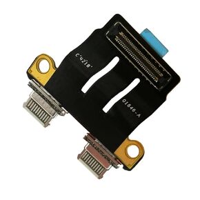 DC Power Jack I/O USB-C Board Flex Cable 820-01646-02,01646-A,820-01161-04 Replacement for MacBook Pro 13" 15" 16" A1989 A1990 A2141 A2159 A2251 A2289 A2338（Mid 2018-2020）