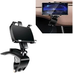 Pack-1 Car Dashboard Phone Holder, Snap-on Navigation Mount, Multi-Functional Automobile Interior Supplies, for Most Cars, Trucks and Vans (Black)
