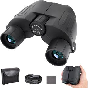 20x25 Compact Binoculars for Adults High Powered - Mini Waterproof Binoculars for Bird Watching Hunting Travel with Low Light Night Vision