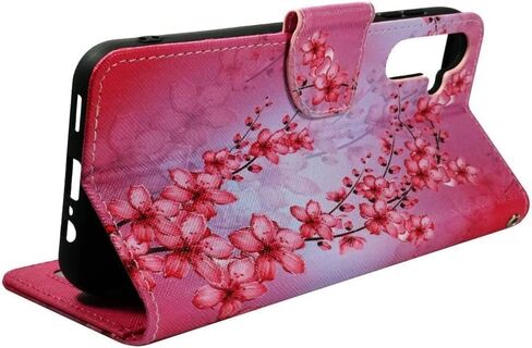 Zase Design Cover for Samsung Galaxy A15 5G Protective Flip Wallet Phone Case Cute Woman Girls Premium PU Leather Folio w/Kickstand ID Card Slot Wrist Strap Magnetic Lock (Hot Pink Butterfly) in Saudi Arabia