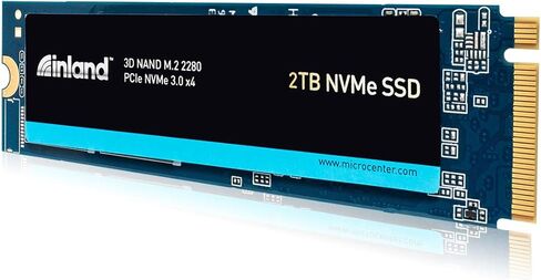INLAND Premium 2 تيرابايت SSD M.2 2280 PCIe NVMe 3.0 x4 TLC 3D NAND محرك أقراص الحالة الصلبة الداخلي، سرعة قراءة/كتابة تصل إلى 3200 ميجابايت/ثانية و2900 ميجابايت/ثانية، 3200 تيرابايت in Kuwait