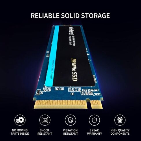 INLAND Premium 2 تيرابايت SSD M.2 2280 PCIe NVMe 3.0 x4 TLC 3D NAND محرك أقراص الحالة الصلبة الداخلي، سرعة قراءة/كتابة تصل إلى 3200 ميجابايت/ثانية و2900 ميجابايت/ثانية، 3200 تيرابايت in Kuwait
