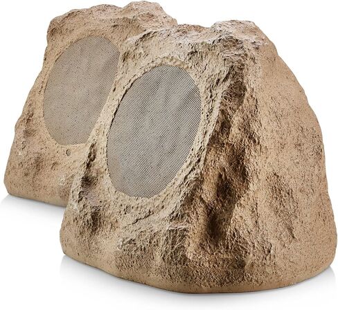 SPS-2000-SL Dual Bluetooth Active Rock Speaker Pair for Outdoor, Patio, Garden, Pool Area, Gray Slate in Saudi Arabia