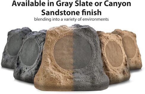 SPS-2000-SL Dual Bluetooth Active Rock Speaker Pair for Outdoor, Patio, Garden, Pool Area, Gray Slate in Saudi Arabia