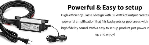 SPS-2000-SL Dual Bluetooth Active Rock Speaker Pair for Outdoor, Patio, Garden, Pool Area, Gray Slate in Saudi Arabia
