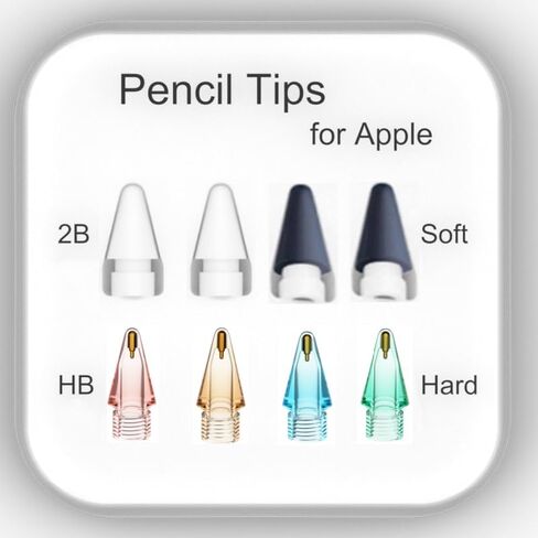 Replacement Tips for Apple Pencil, iPad Pencil Tips, Compatible with Apple Pencil 1st & 2nd Generation Stylus Pen Nibs for Apple iPad Pro 2022 Air Mini Pro Pencil Tip Cover-8 pcs in Saudi Arabia