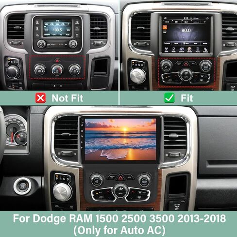 EKAT [2+64G] راديو سيارة لسيارة Dodge RAM 1500 2500 3500 2013-2018 (فقط للتيار المتردد التلقائي)، 9 بوصة Android 13 شاشة تعمل باللمس، ستيريو، صوت Hi-Fi/Carplay/Android Auto/1080P/SWC/Bluetooth in Saudi Arabia