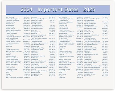 AT-A-GLANCE 2025 Desk Calendar Refill, Weekly, 5-1/2" x 7", Flip-A-Week with QuickNotes (SW7065025) in Kuwait