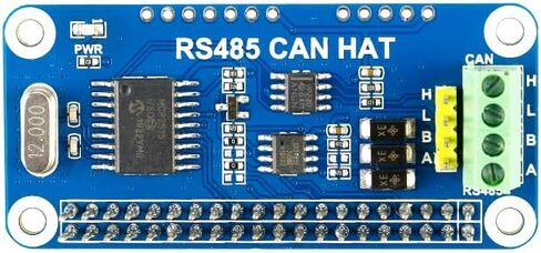 RS485 CAN HAT Raspberry Pi 4B/3B+/Zero W RS485 CAN UART RS485 Communication PCB MCP2515 Controller SPI interface Transceiver SN65HVD230 in Saudi Arabia