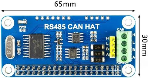 RS485 CAN HAT Raspberry Pi 4B/3B+/Zero W RS485 CAN UART RS485 Communication PCB MCP2515 Controller SPI interface Transceiver SN65HVD230 in Saudi Arabia