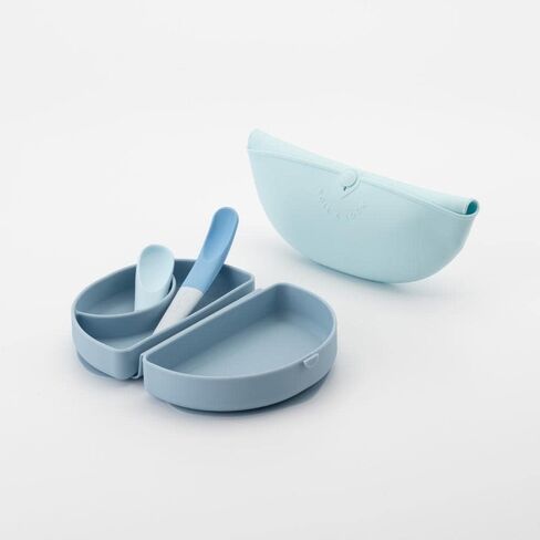 Miniware Sili Mini Go Baby Feeding Travel Set with Silifold Bento Container, Pre2Pro Spoon, Roll & Lock Bib in Saudi Arabia