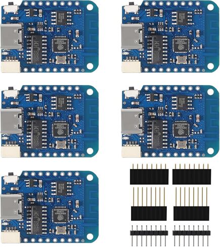 ACEIRMC 5 قطع WeMos D1 Mini V4.0.0 Type-C USB WiFi إنترنت الأشياء على أساس ESP8266 4 ميجابايت متوافق مع Arduino MicroPython Nodemcu (V4.0.0 Type-C) in Kuwait