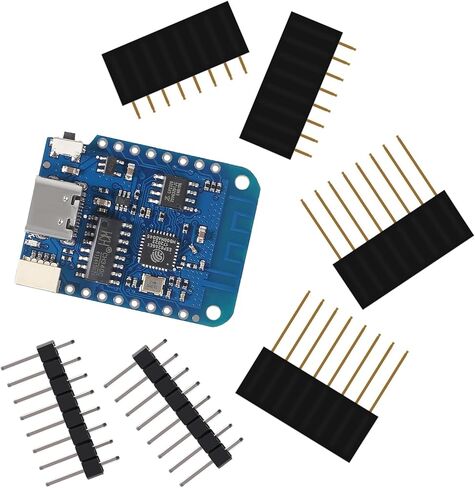 ACEIRMC 5 قطع WeMos D1 Mini V4.0.0 Type-C USB WiFi إنترنت الأشياء على أساس ESP8266 4 ميجابايت متوافق مع Arduino MicroPython Nodemcu (V4.0.0 Type-C) in Kuwait