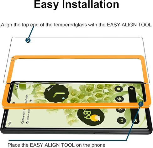 【 3+3 عبوات】Coolpow مصممة لواقي شاشة Google Pixel 6a من الزجاج المقوى لطبقة الهاتف الخلوي، فائقة الدقة، صلابة 9H، مقاومة للخدش لواقي الشاشة الزجاجي Google Pixel 6a 【ملاحظة: ليس لـ 6 و6Pro】 in Kuwait