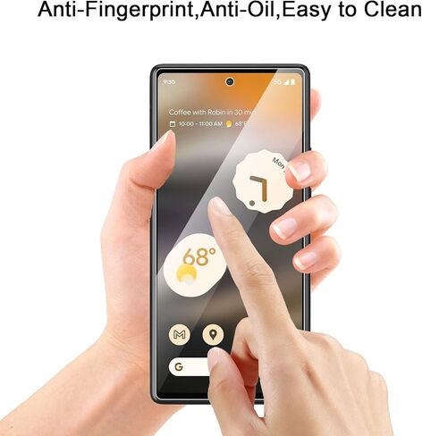 【 3+3 عبوات】Coolpow مصممة لواقي شاشة Google Pixel 6a من الزجاج المقوى لطبقة الهاتف الخلوي، فائقة الدقة، صلابة 9H، مقاومة للخدش لواقي الشاشة الزجاجي Google Pixel 6a 【ملاحظة: ليس لـ 6 و6Pro】 in Kuwait