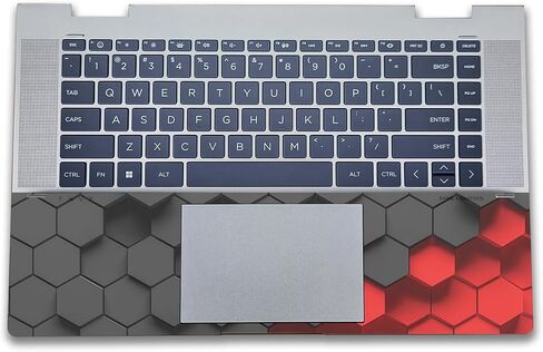 Laptop Skin Compatible with HP Envy x360 15" (2023) - Two-Tone Hex - Premium 3M Vinyl Protective Wrap Decal Cover - Easy to Apply | Crafted in The USA by MightySkins in Saudi Arabia