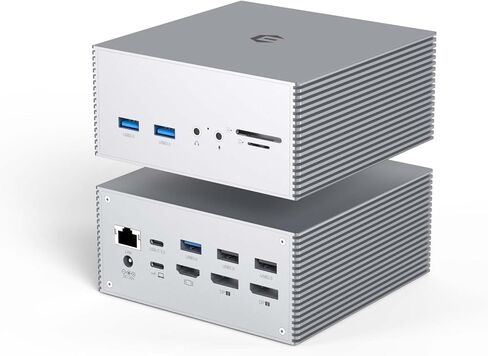 محطة إرساء TOTU USB C، محطة إرساء ثلاثية الأبعاد للكمبيوتر المحمول USB-C 4K مع دعم الشحن (2 4K DP، HDMI، 6 منافذ USB، 60 وات USB PD) لأجهزة الكمبيوتر المحمولة من النوع C in Kuwait