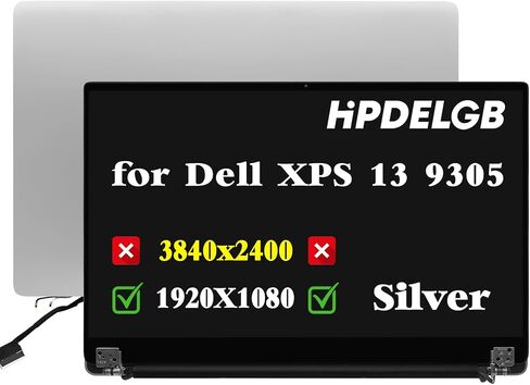 بديل لمجموعة شاشة العرض LCD Dell XPS 13 9305 مقاس 13.3 بوصة 1920x1080 FHD IPS شاشة غير تعمل باللمس باللون الفضي in Saudi Arabia