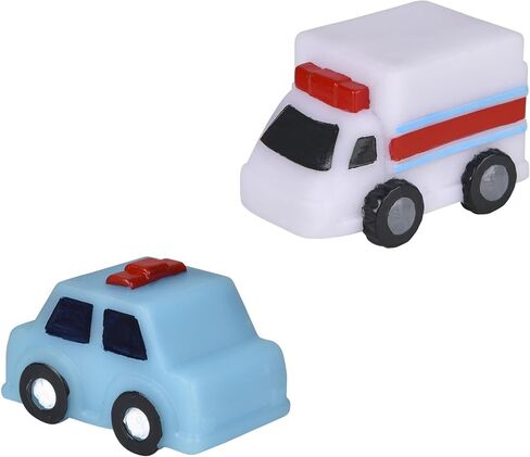 Rubber Vehicles Toys for Baby – Forest & Twelfth 2" Bath Toys for Toddlers, Soft Baby Car Bathtub Toys, Ideal as Pool Toys, Toddler Beach Toys, Party Favors, Decorations, Cake Toppers (10 Pack) in Saudi Arabia