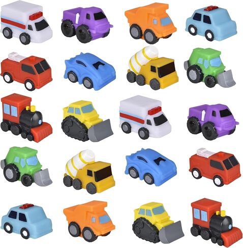 Rubber Vehicles Toys for Baby – Forest & Twelfth 2" Bath Toys for Toddlers, Soft Baby Car Bathtub Toys, Ideal as Pool Toys, Toddler Beach Toys, Party Favors, Decorations, Cake Toppers (10 Pack) in Saudi Arabia
