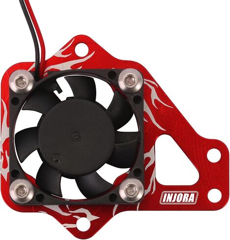 INJORA ESC Easy Start Trigger Power Switch with Cooling Fan for 1/10 RC Crawler TRX4 Upgrade(Black) in Saudi Arabia