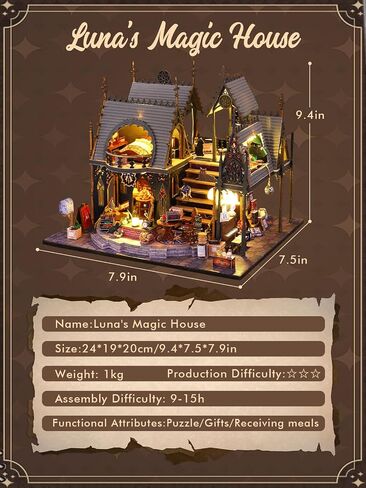 tomyoung DIY Book Nook Kit, Wooden Bookcase Garden House Miniature Kit with LED Light, Decor Bookends, Garden House DIY 3D Puzzles Craft Hobby for Adults Girls Boys in Saudi Arabia