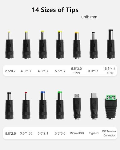 محول إمداد طاقة متغير 3 فولت ~ 24 فولت 1 أمبير، محول طاقة تيار متردد إلى تيار مستمر قابل للتعديل 24 وات، محول تيار متردد 100-240 فولت إلى تيار مستمر 3-24 فولت 1 أمبير، محول عالمي، 14 طرفًا إضافيًا وكابل محول قطبية عكسية in Kuwait