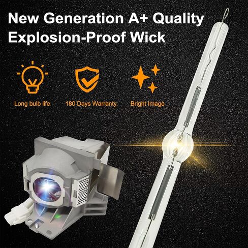 لمبة مصباح بروجيكتور بديلة عالية الجودة RLC-092 / RLC-093 مع غطاء متوافق مع VIEWSONIC PJD5151 PJD5153 PJD5155 PJD5253 PJD5254 PJD5255 PJD5256 PJD6350 PJD6551W PJD5553LWS PJD5555W in Saudi Arabia