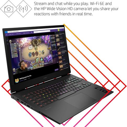 كمبيوتر محمول HP OMEN 2024 17 للألعاب، شاشة 17.3 بوصة QHD IPS 165 هرتز، الجيل الثالث عشر Intel i9-13900HX(24-Core)، GeForce RTX 4080، 64 جيجابايت DDR5، 4 تيرابايت SSD، لوحة مفاتيح بإضاءة خلفية، Wi-Fi 6E، Windows 11 Pro + Microsoft Office Lifetime رخصة in Saudi Arabia
