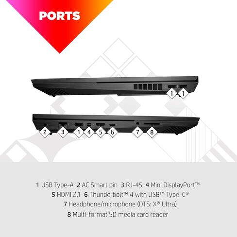 كمبيوتر محمول HP OMEN 2024 17 للألعاب، شاشة 17.3 بوصة QHD IPS 165 هرتز، الجيل الثالث عشر Intel i9-13900HX(24-Core)، GeForce RTX 4080، 64 جيجابايت DDR5، 4 تيرابايت SSD، لوحة مفاتيح بإضاءة خلفية، Wi-Fi 6E، Windows 11 Pro + Microsoft Office Lifetime رخصة in Saudi Arabia