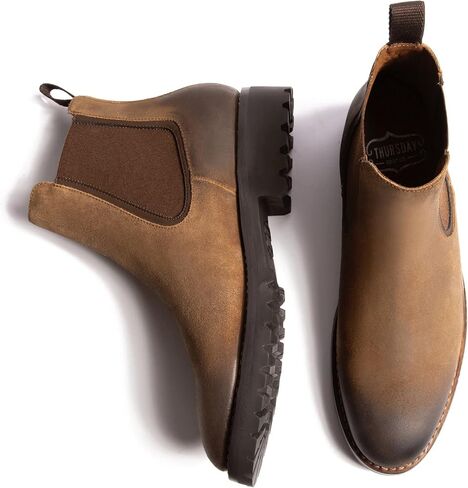 حذاء رجالي من الجلد من Thursday Boot Company Legend Rugged & Resilient Chelsea، Bourbon، 9 in Kuwait