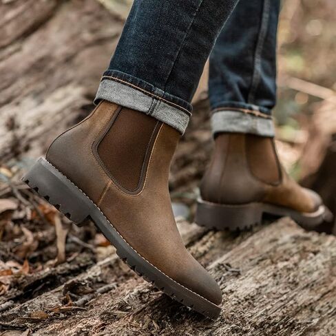 حذاء رجالي من الجلد من Thursday Boot Company Legend Rugged & Resilient Chelsea، Bourbon، 9 in Kuwait