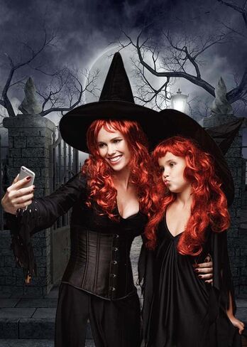 RUINI Halloween Theme Backdrop Halloween Full Moon Haunted House Backdrop Photo Props (5X7FT) in Saudi Arabia