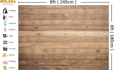 WOLADA 7x5FT Wood Backdrop for Party Wood Floor Backdrop Wood Backdrop Rustic Wood Backdrops for Photography Faux Wood Vinyl Backdrop Baby Shower Backdrops Wooden Backdrop Photo Studio Props 11789 in Kuwait