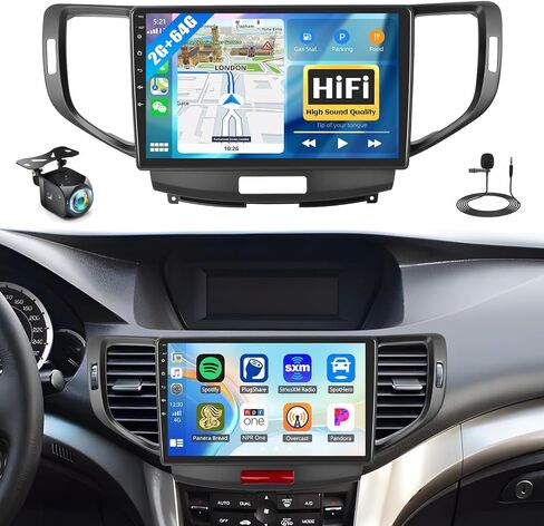 [2+64G] Android 13 Car Stereo for Acura TSX 2009-2014/ Honda Spirior 2009-2013/Honda Accord 2008-2012 with Carplay&Android Auto,9 Inch Car Radio with Mirror Link GPS WiFi BT FM/RDS SWC+AHD Camera in Saudi Arabia