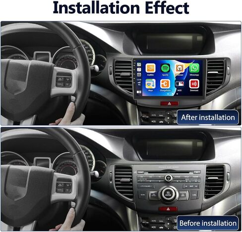 [2+64G] Android 13 Car Stereo for Acura TSX 2009-2014/ Honda Spirior 2009-2013/Honda Accord 2008-2012 with Carplay&Android Auto,9 Inch Car Radio with Mirror Link GPS WiFi BT FM/RDS SWC+AHD Camera in Saudi Arabia
