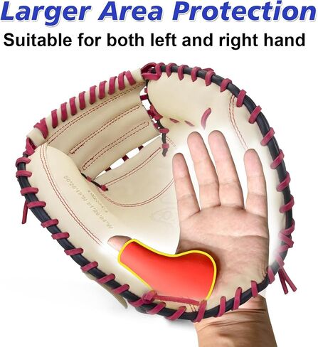 Catcher's Thumb Shield Baseball Thumb Guard for Baseball & Softball Catchers Thumb Protector for Baseball Catcher Gear Training Aid Catcher Accessories Reduce Sting-White in Saudi Arabia