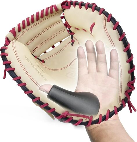 Catcher's Thumb Shield Baseball Thumb Guard for Baseball & Softball Catchers Thumb Protector for Baseball Catcher Gear Training Aid Catcher Accessories Reduce Sting-White in Saudi Arabia