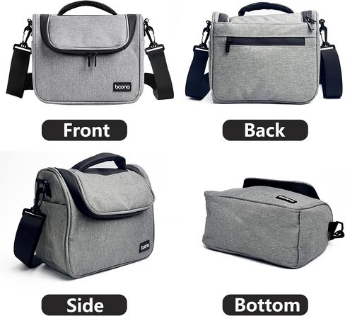 Camera Bag, Middle Crossbody Camera Case, SLR/DSLR Shoulder Messenger Bag Professional, Waterproof Camera Bags for Photographers, Compatible with Canon/Sony/Nikon Camera and Lens (Grey, Middle) in Saudi Arabia