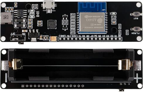 2 قطعة لـ WeMos D1 ESP8266 وحدة WiFi صغيرة ESP WROOM 02 اللوحة الأم مع فتحة بطارية 18650 متوافقة مع NodeMCU in Kuwait
