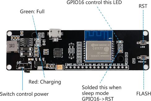 2 قطعة لـ WeMos D1 ESP8266 وحدة WiFi صغيرة ESP WROOM 02 اللوحة الأم مع فتحة بطارية 18650 متوافقة مع NodeMCU in Kuwait