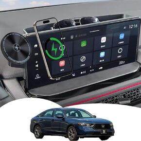 for Honda Accord Phone Mount 15W Fast Wireless Charger for 2024 Accord Phone Holder 2024 Honda Accord Accessories Custom Fit 12.3 Inch Accord 11th 2023-present Compatible for All Cell Phones
