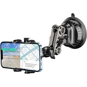 360° Rotatable Car Phone Holder Mount - Universal Dashboard & Windshield Suction Mount, Anti-Shake Design for Safe Driving