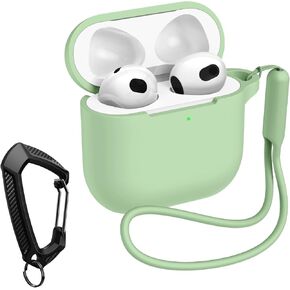 MILPROX Case Compatible for AirPods 4 Case - Soft Silicone Protective Skin Cover with Keychain/Strap, Front LED Visible, Shockproof Slim Cases Compatible for Airpod 4th Generation - Lavender Purple