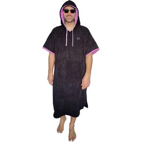 Hang 11' Surf Poncho - The Ultimate Hooded Changing Towel with Front Pocket, Extra Thick Quick Dry & Soft Fabric, Wearable Robe for Surfing Beach Pool & Swim, Accessory for Adult Men Women Kids