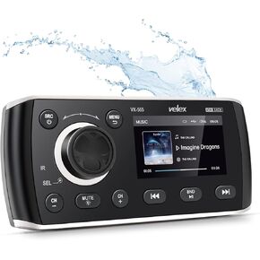 Marine Bluetooth Stereo Audio/Video Receiver AM FM Radio, MECH Less for Yacht, Power Sport